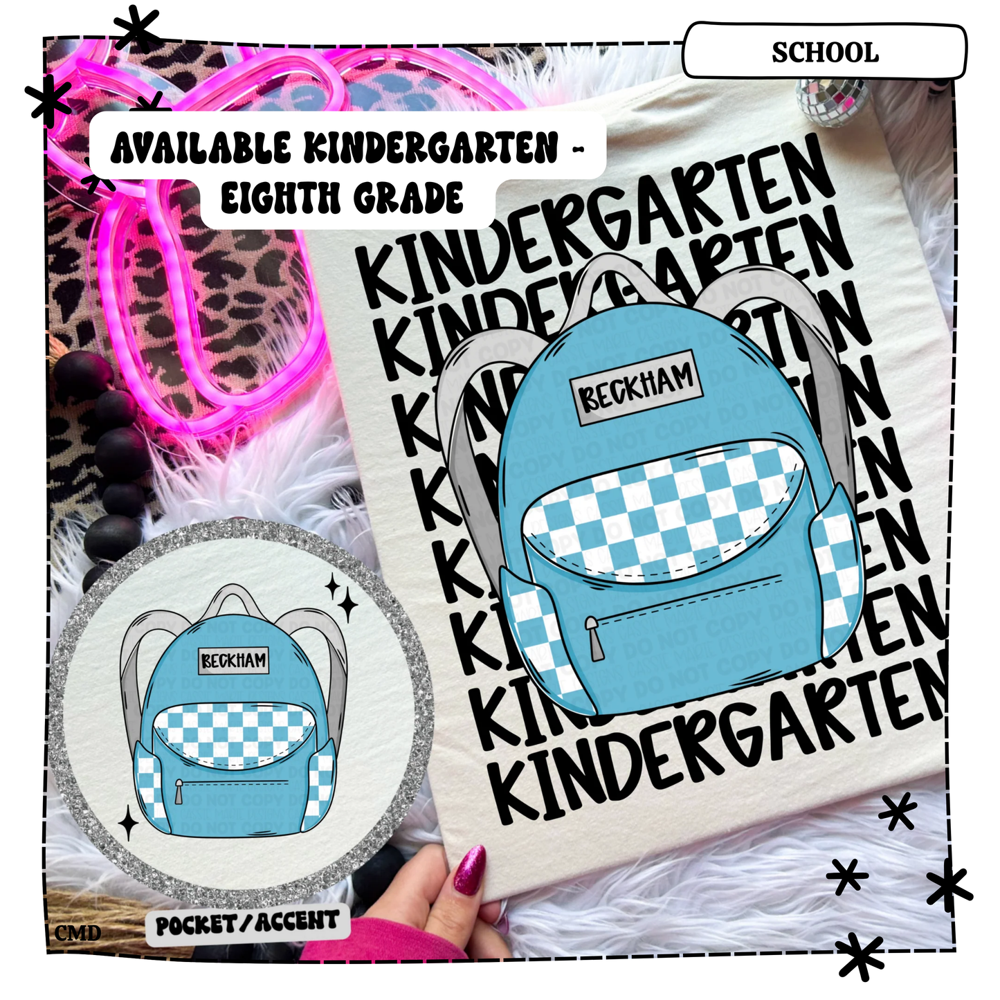 Blue Bookbag Grade (Kindergarten to 8th Grade)