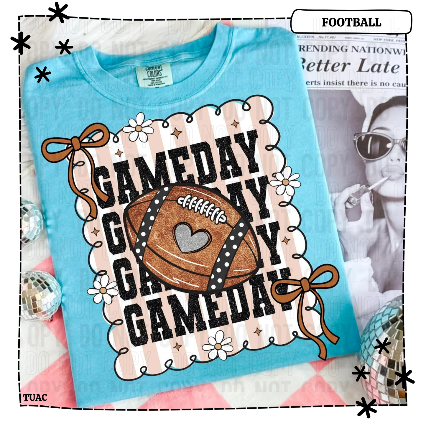 Football Gameday Bow