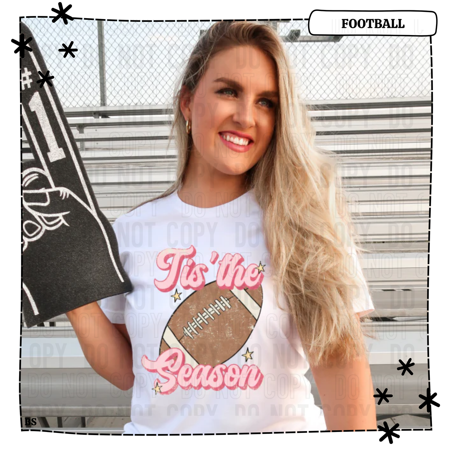 Grunge Tis The Season Football