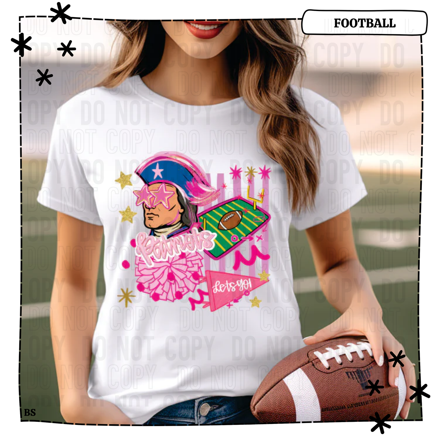 Patriots Pink Preppy Mascot