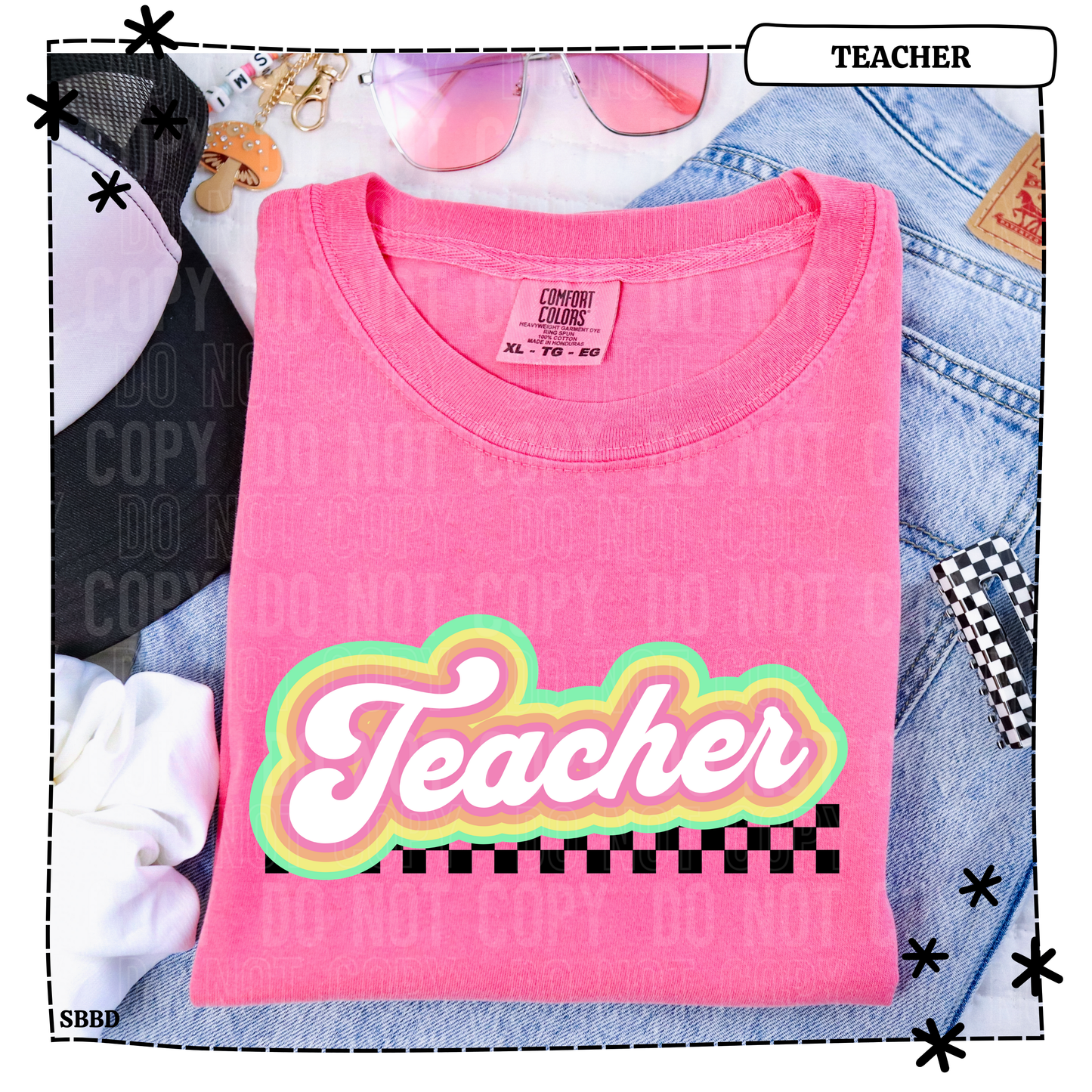 Teacher Bubble Retro