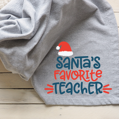 Santa's Favorite Teacher Blanket