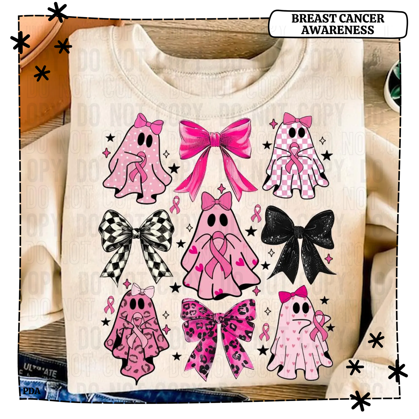 Bows Ghost Pink Ribbon