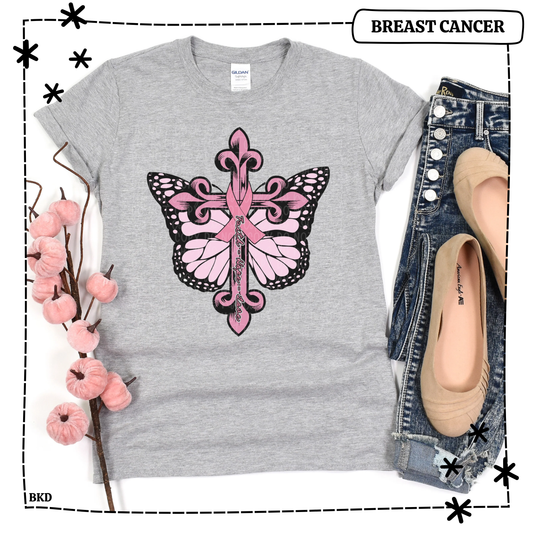 Butterfly Cross Breast Cancer Awareness