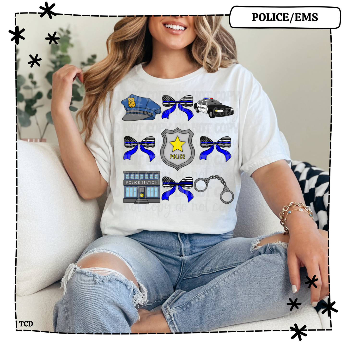 Coquette Police Bow Collage