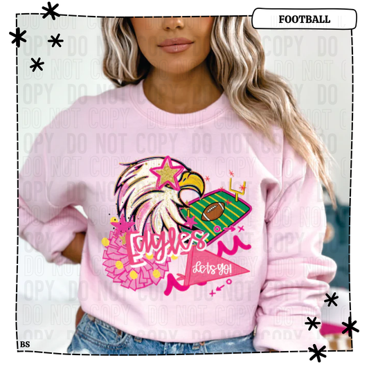 Eagles Pink Preppy Mascot