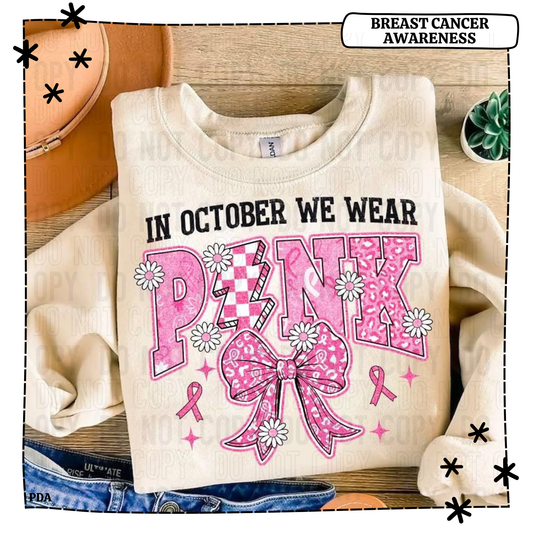 In October We Wear Pink Bow Bolt