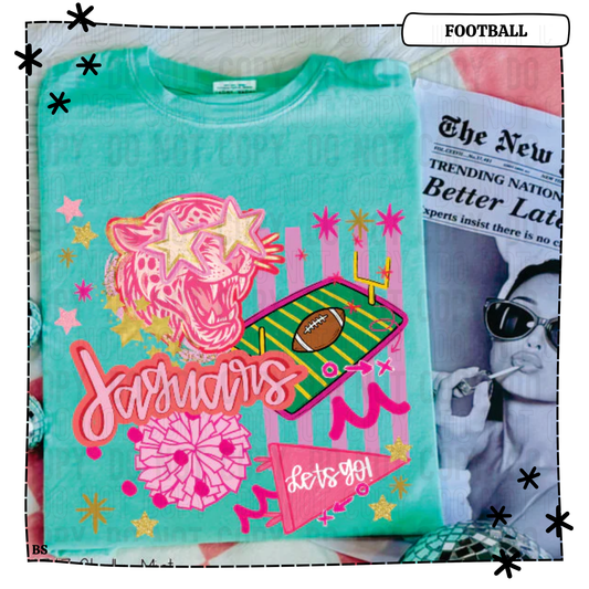 Jaguars Pink Preppy Mascot