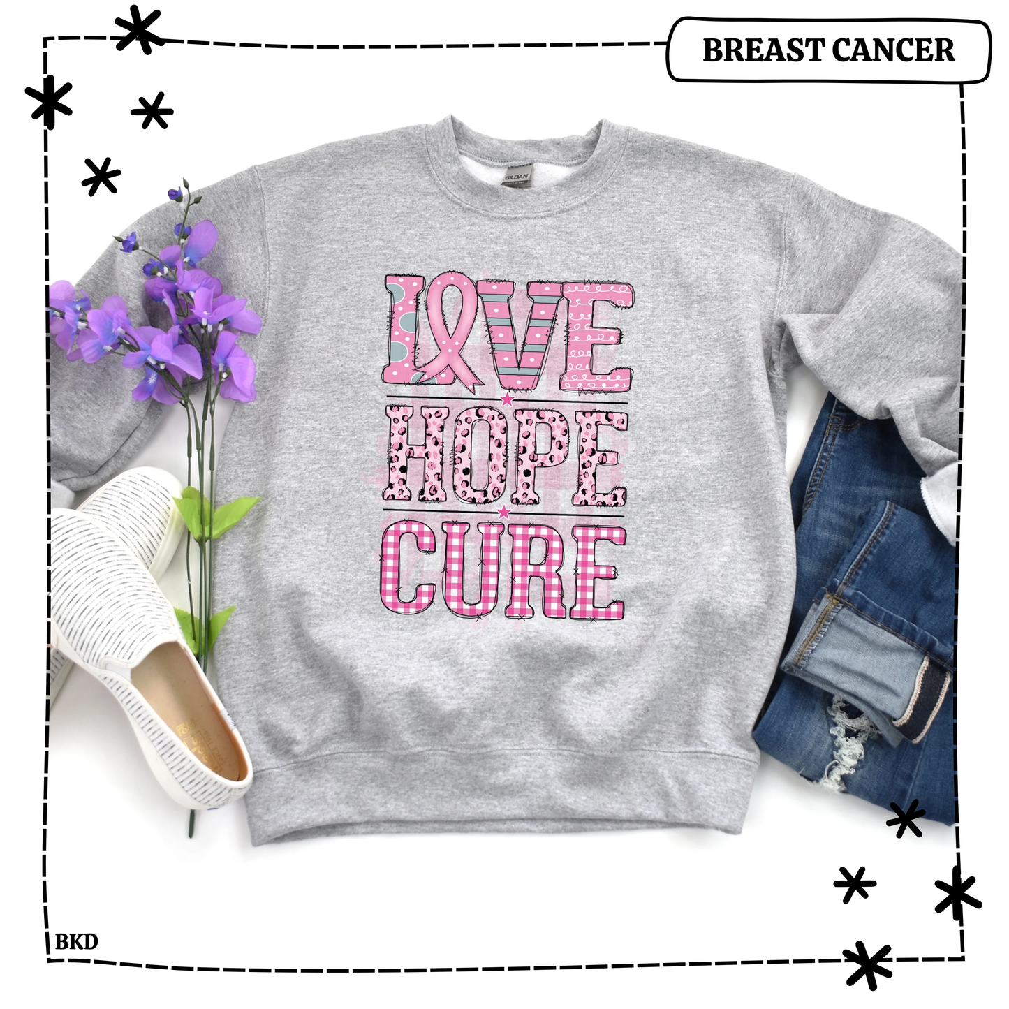 Love Hope Cure Breast Cancer Awareness