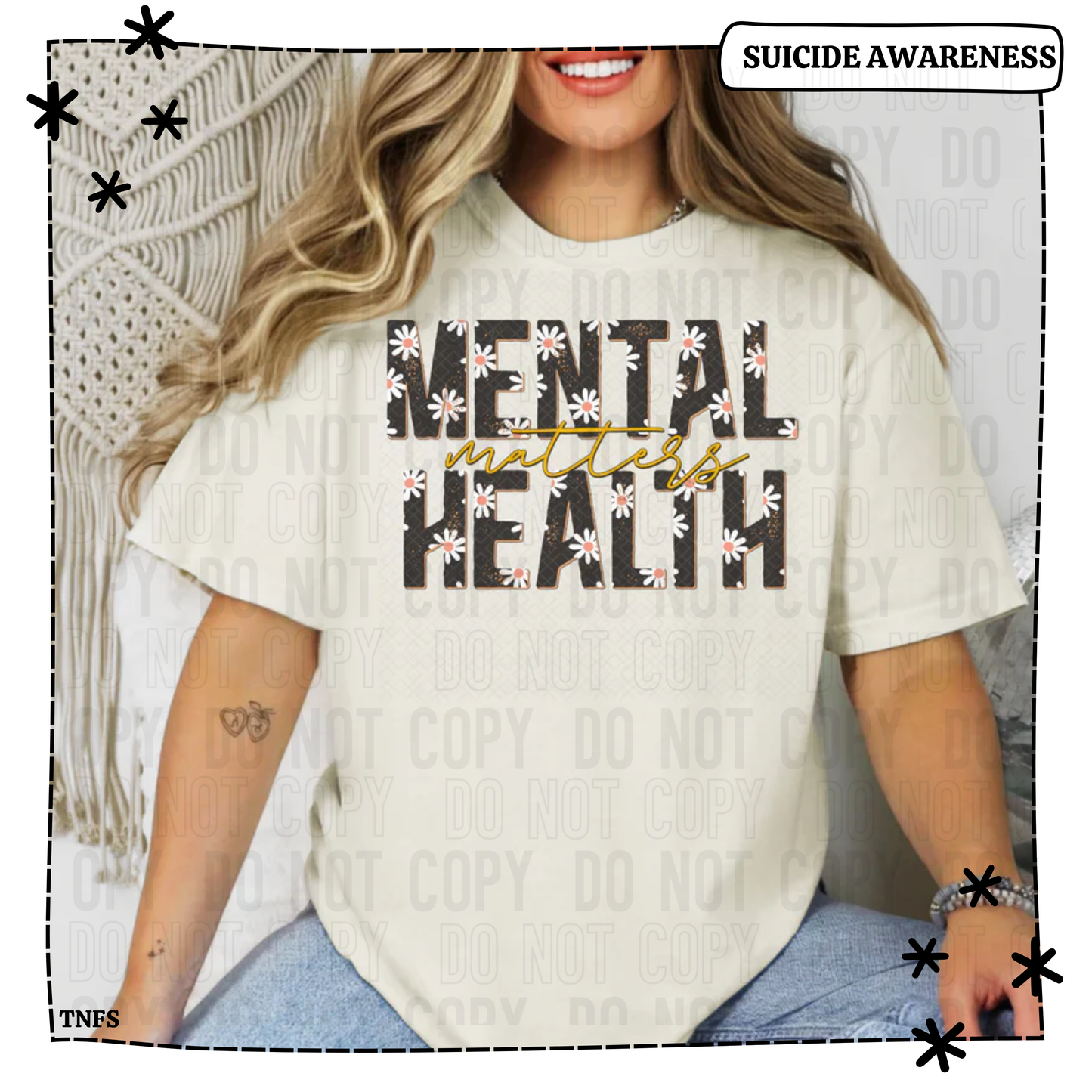 Mental Health Matters Dark Flowers