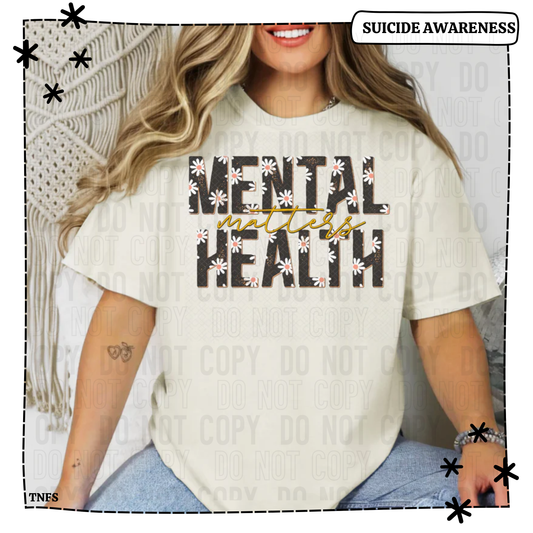 Mental Health Matters Dark Flowers