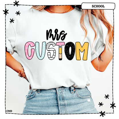 Mrs Custom Doodle Name