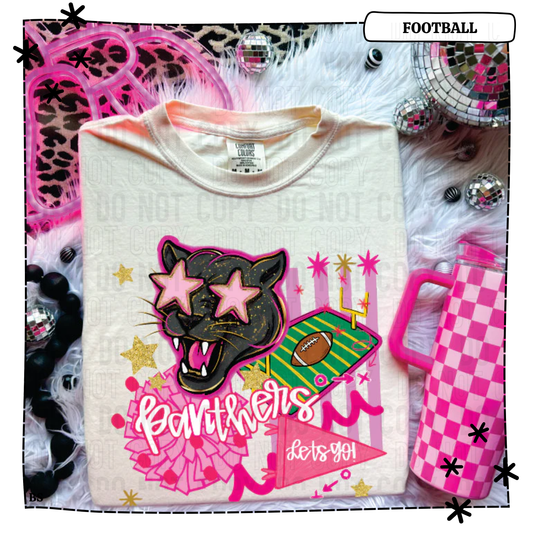 Panthers Pink Preppy Mascot