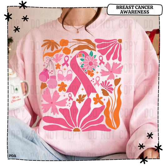 Pink Ribbon Boxing Gloves Flowers