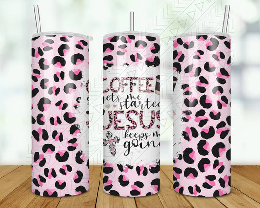 Coffee Gets Me Started Tumbler